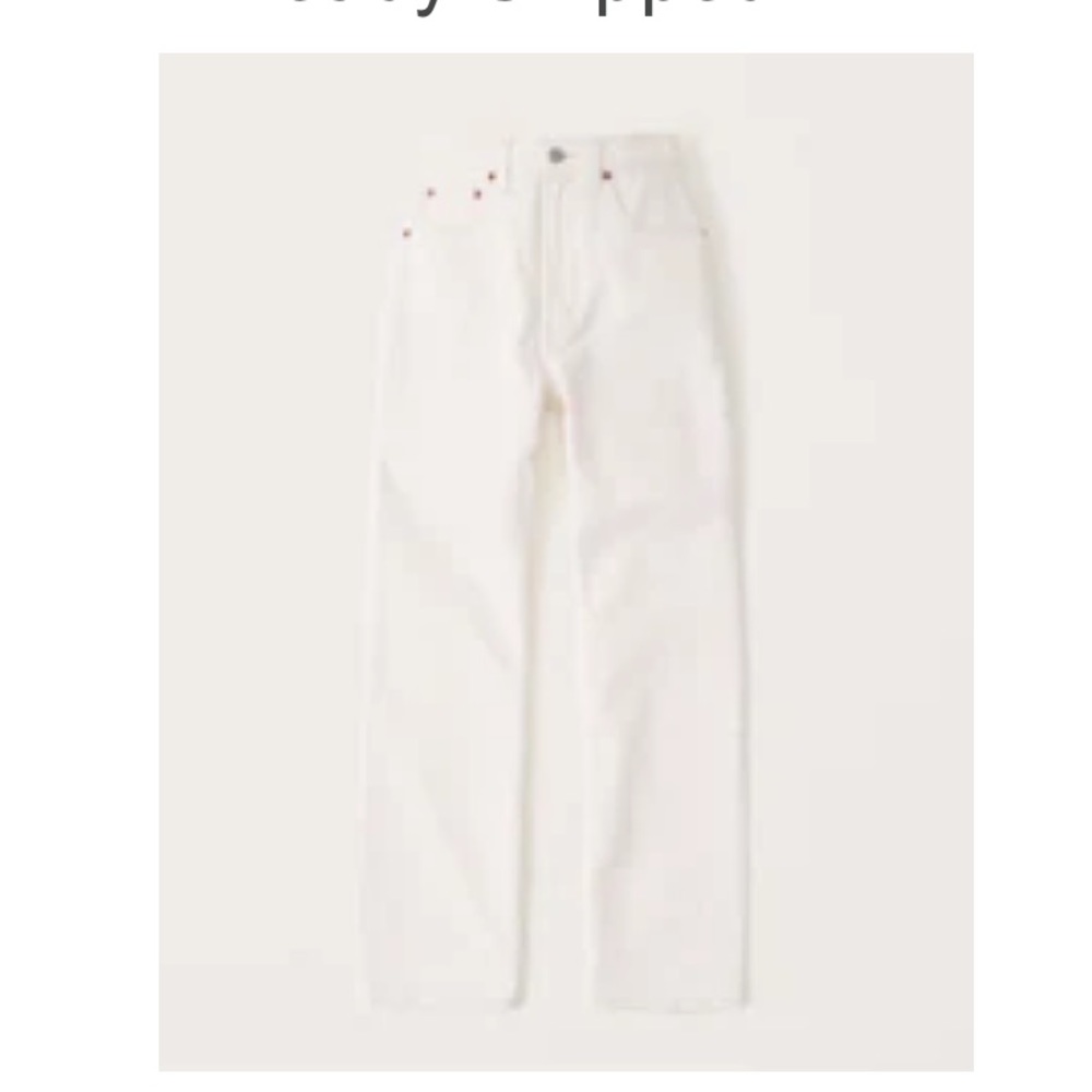 Abercrombie Ultra High Rise Ankle Straight Jean